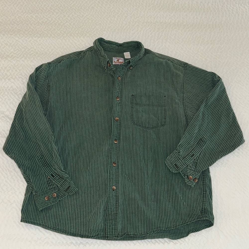 Vintage Prentiss Outdoors Flannel Shirt XXL Spruce Green & Black